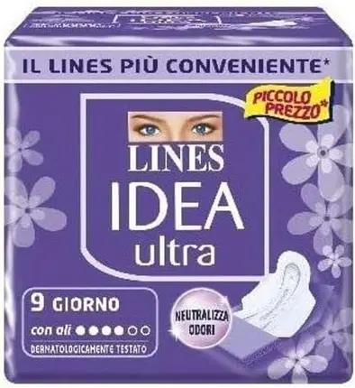 Гигиеническая прокладка Linea Donatella Lines Idea Ультра-впитывающая Дневная с крылышками