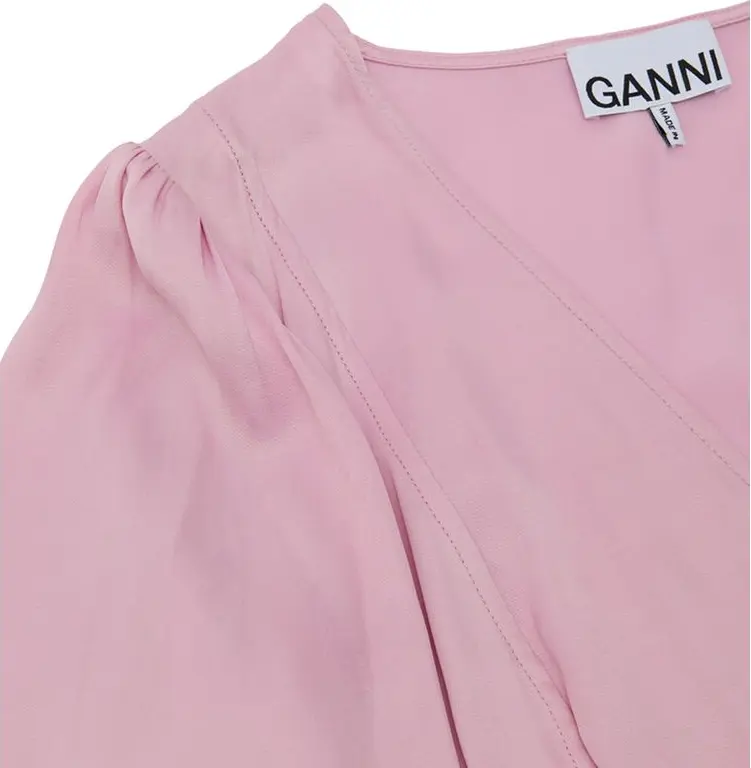 Top GANNI Pink Satin