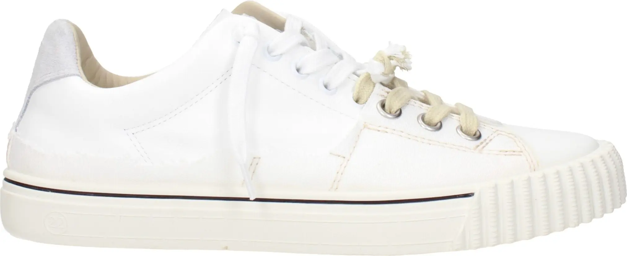 Белые низкие кроссовки Maison Margiela из кожи