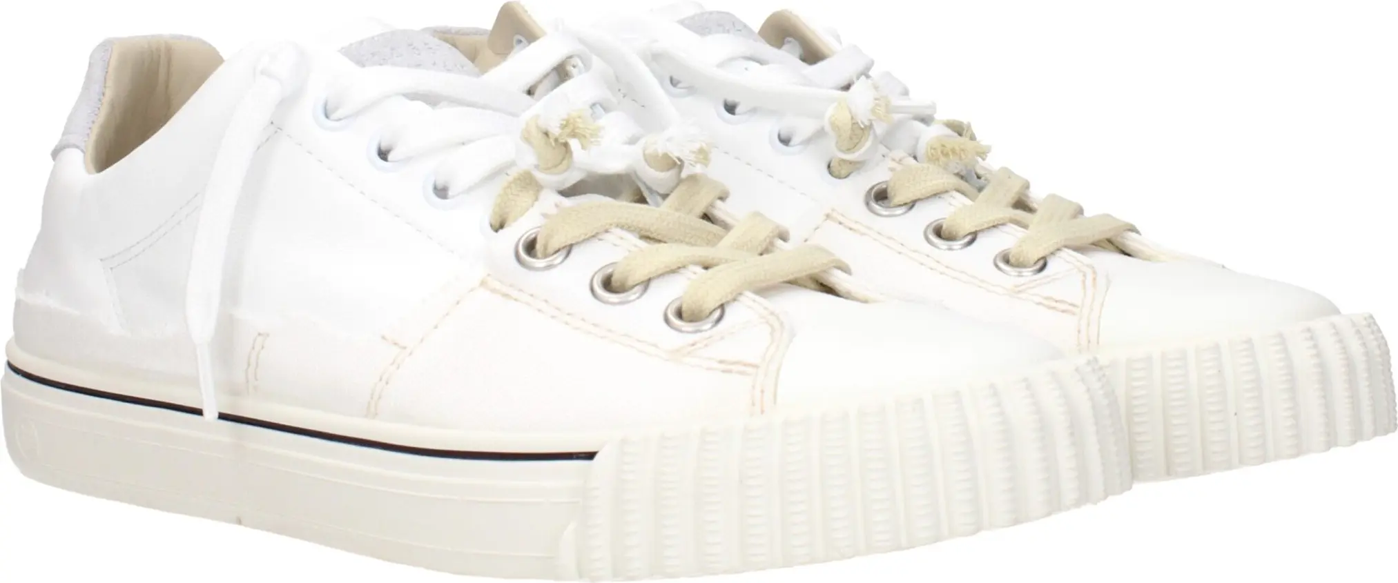 Белые низкие кроссовки Maison Margiela из кожи