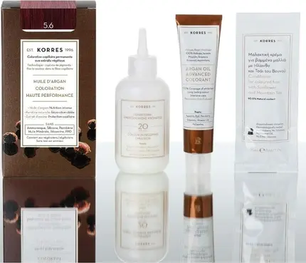 Hair Colourant Korres Argan Oil Colourant Light Brown Red