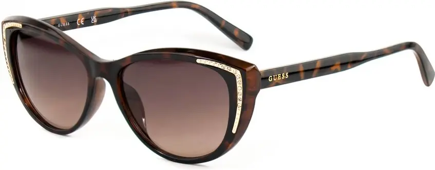 Коричневые инжектированные солнцезащитные очки GUESS