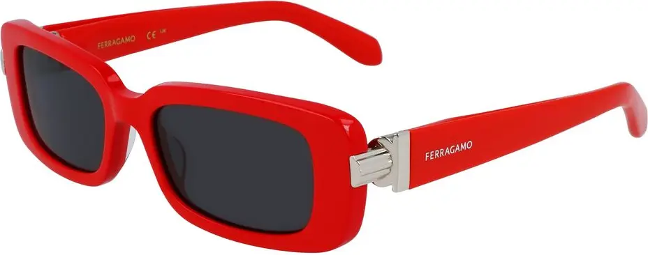 Sunglasses Ferragamo Red Acetate