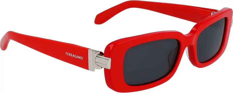 Sunglasses Ferragamo Red Acetate