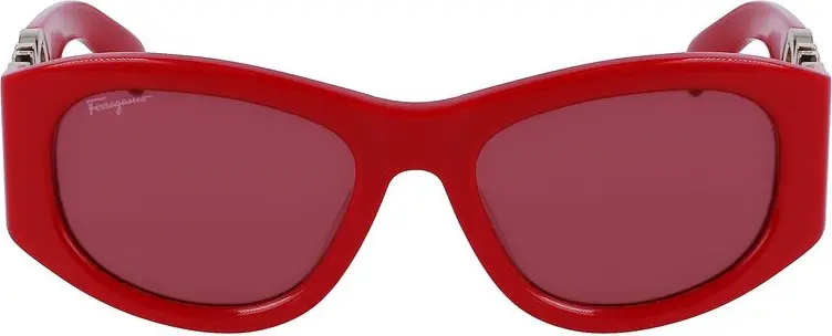 Sunglasses Ferragamo Red Acetate Sunglasses