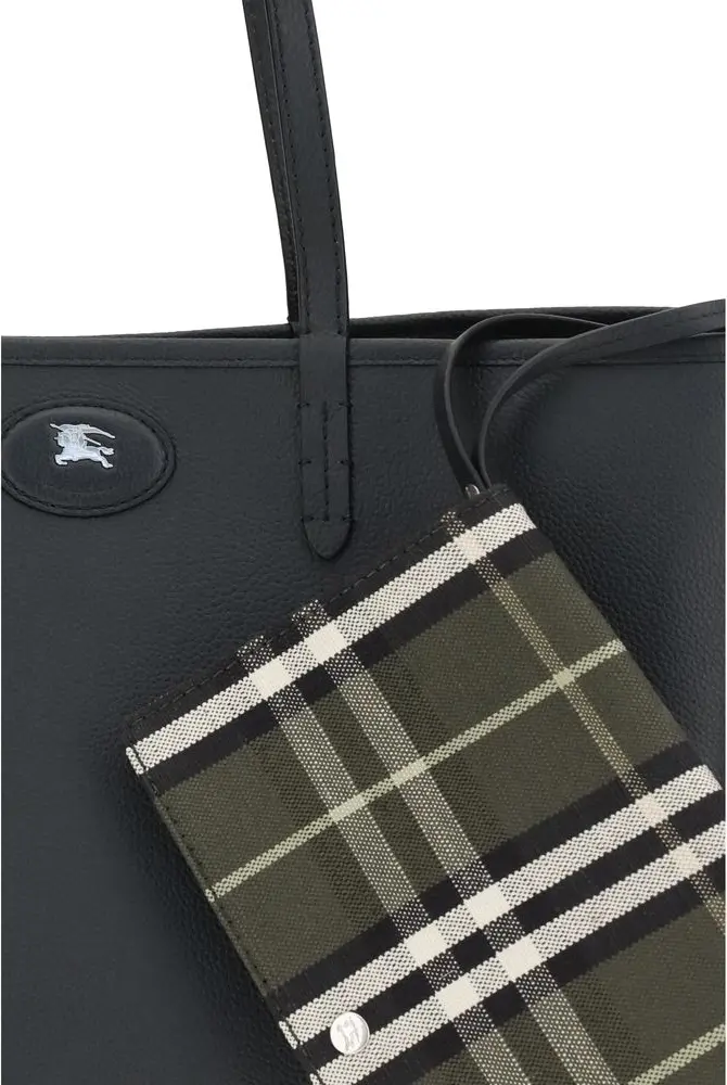 Burberry Bos Taurus Qora Mol Terisi Yelkaga Sumkasi