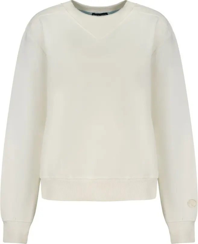 Bianco Cotton Women Sweatshirt