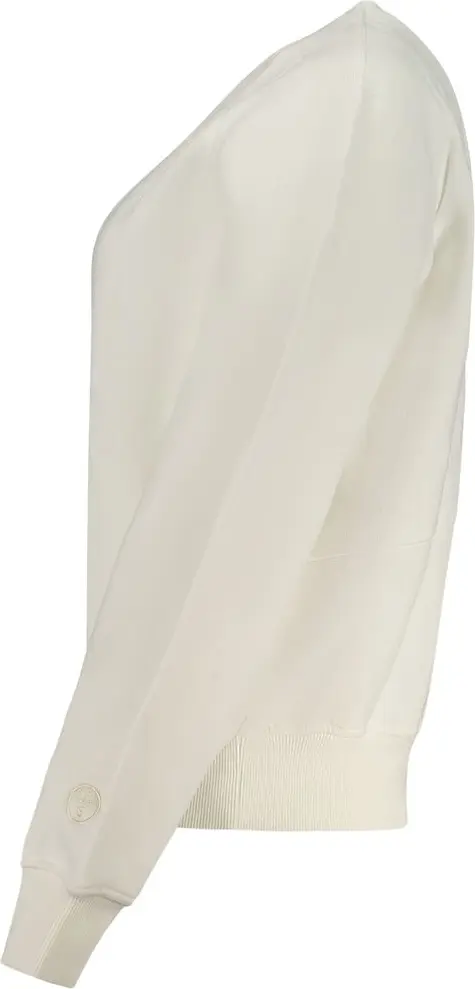 Bianco Cotton Women Sweatshirt