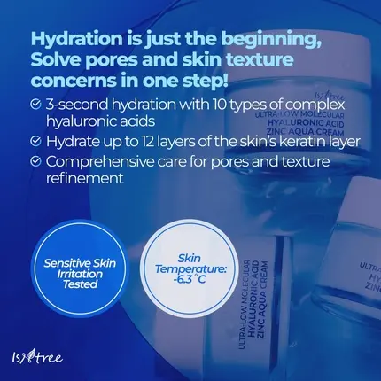 Aqua Cream Isntree Ultralow Molecular Hyaluronic Acid