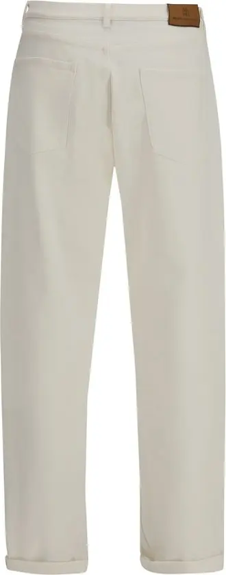 White Cotton Straight-Leg Jeans Brunello Cucinelli