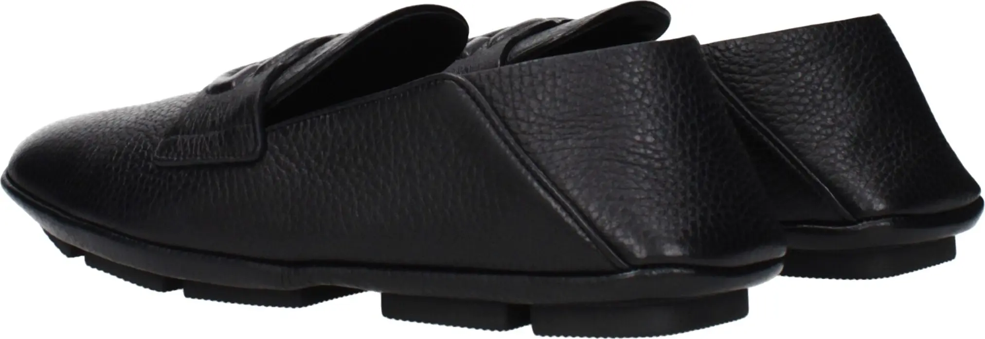 Dolce & Gabbana Black Leather Slip-On Loafers
