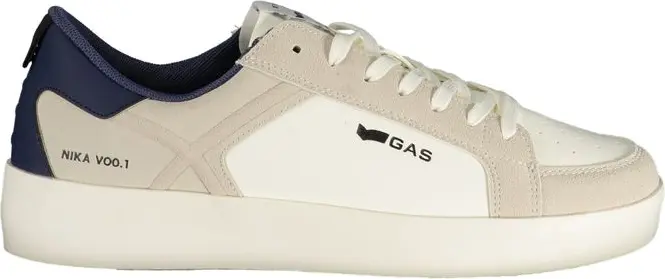 White Polyester Sneaker Gas