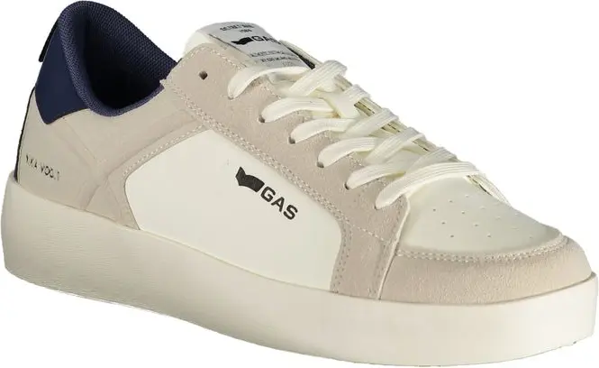 White Polyester Sneaker Gas