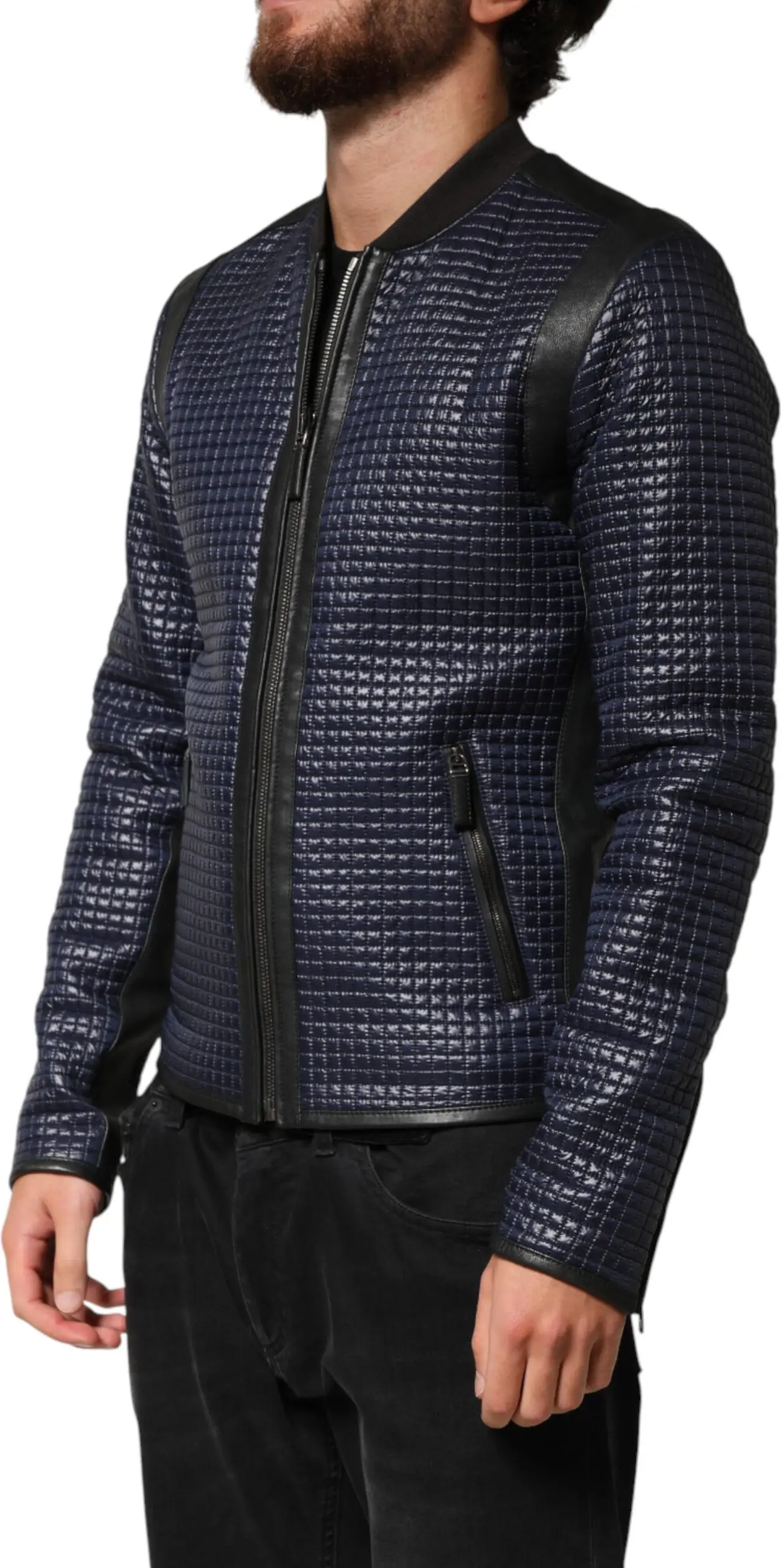 Dolce & Gabbana ko'k rangli neylon bomber kurtkasi