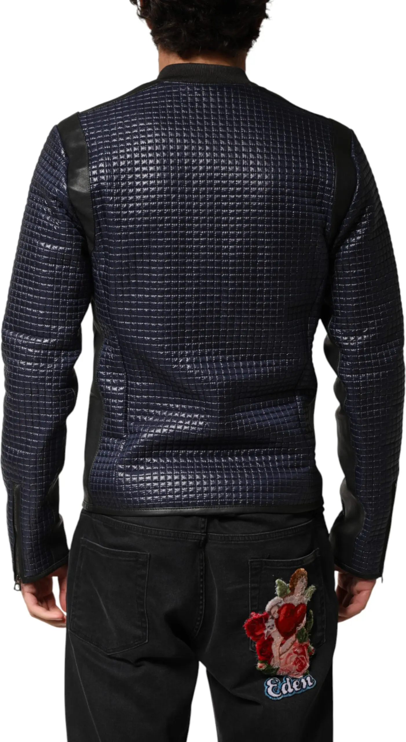Dolce & Gabbana ko'k rangli neylon bomber kurtkasi