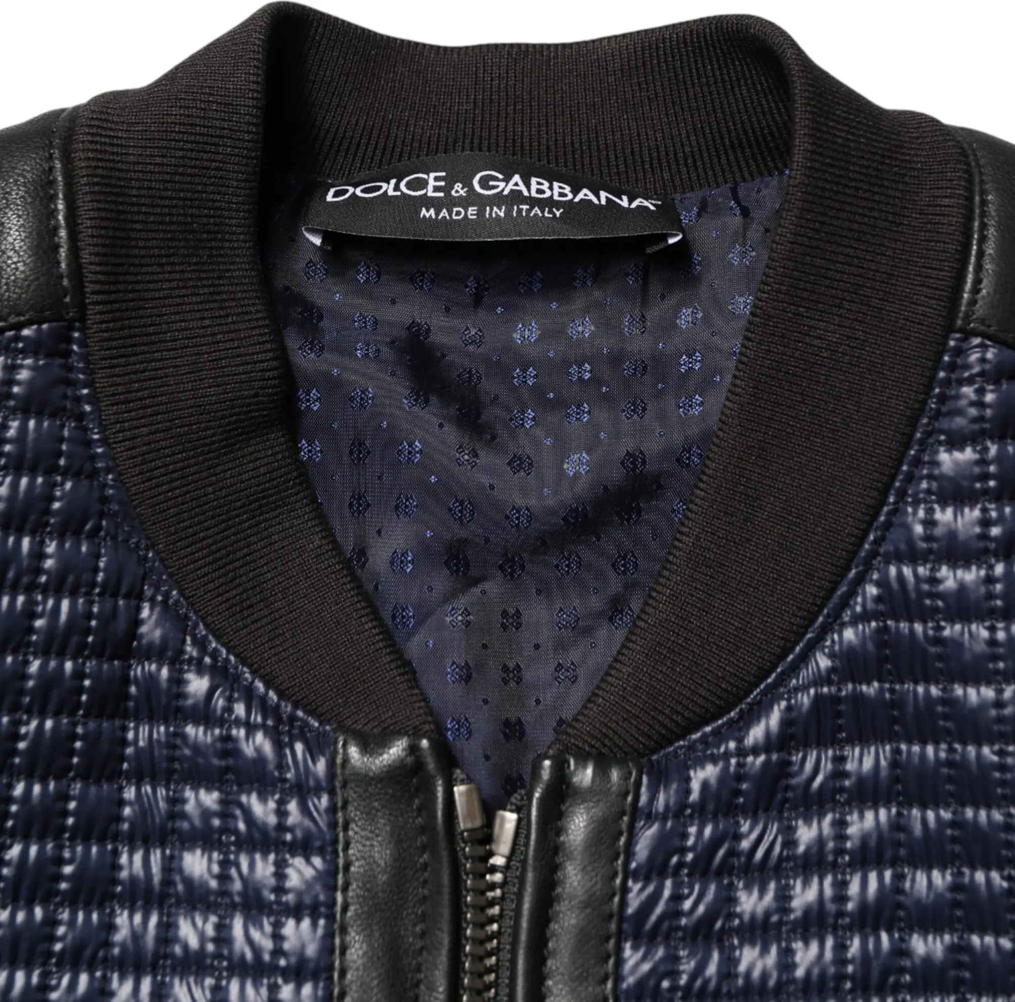 Dolce & Gabbana ko'k rangli neylon bomber kurtkasi