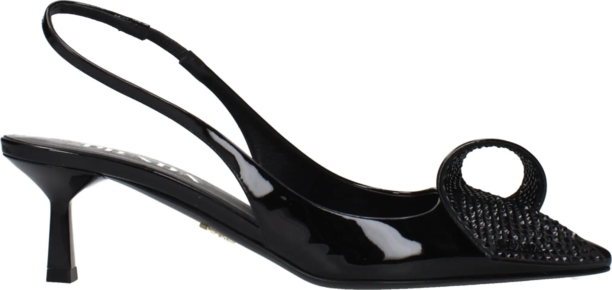 Black Leather Stiletto Heel Sandals