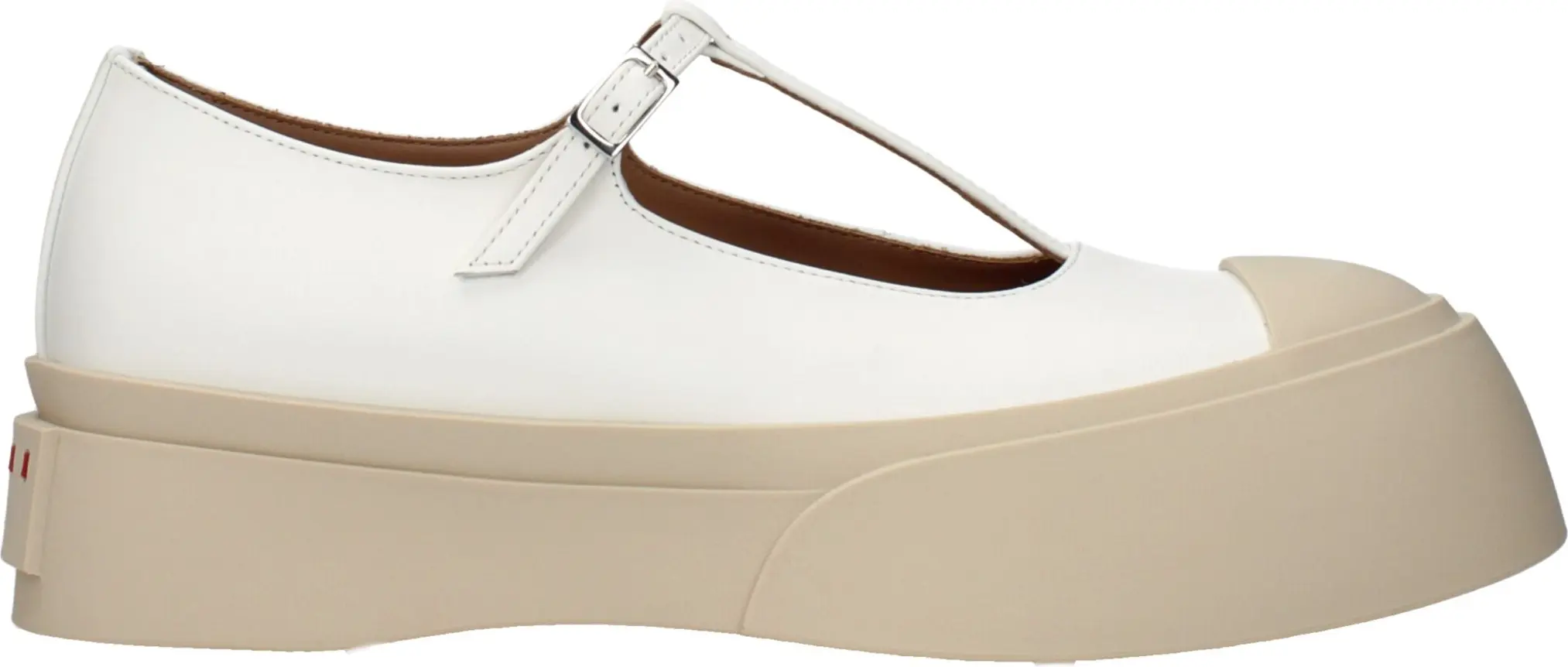 Marni Oq Charm Pataloq Sapatasi