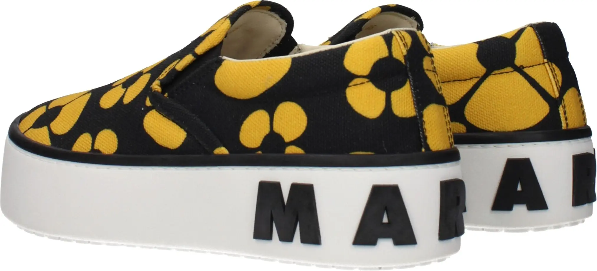 Синие текстильные лоферы-слипоны Marni