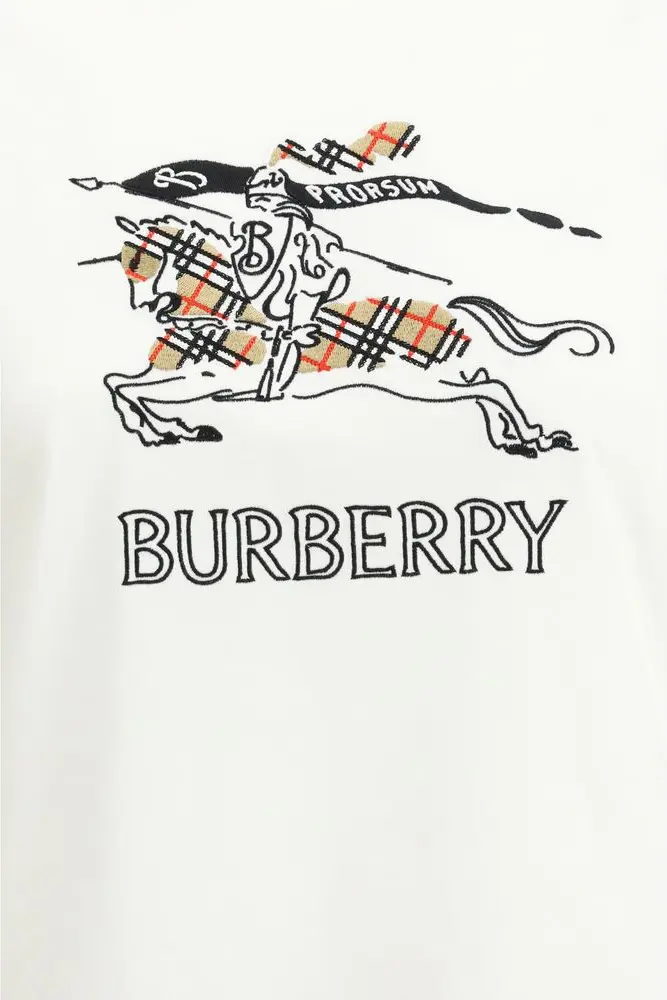 White Cotton T-Shirt Burberry