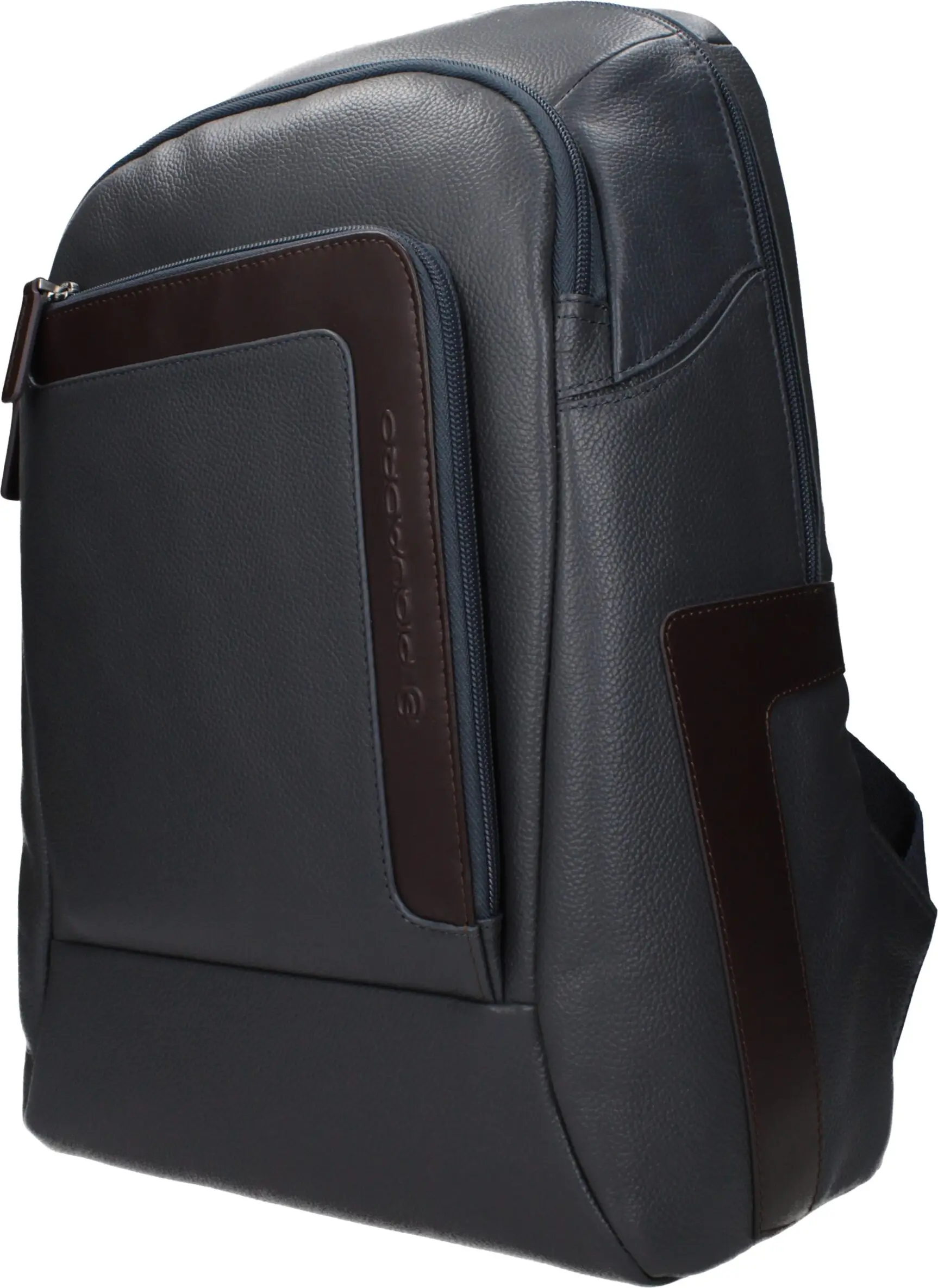 Gray Leather Backpack