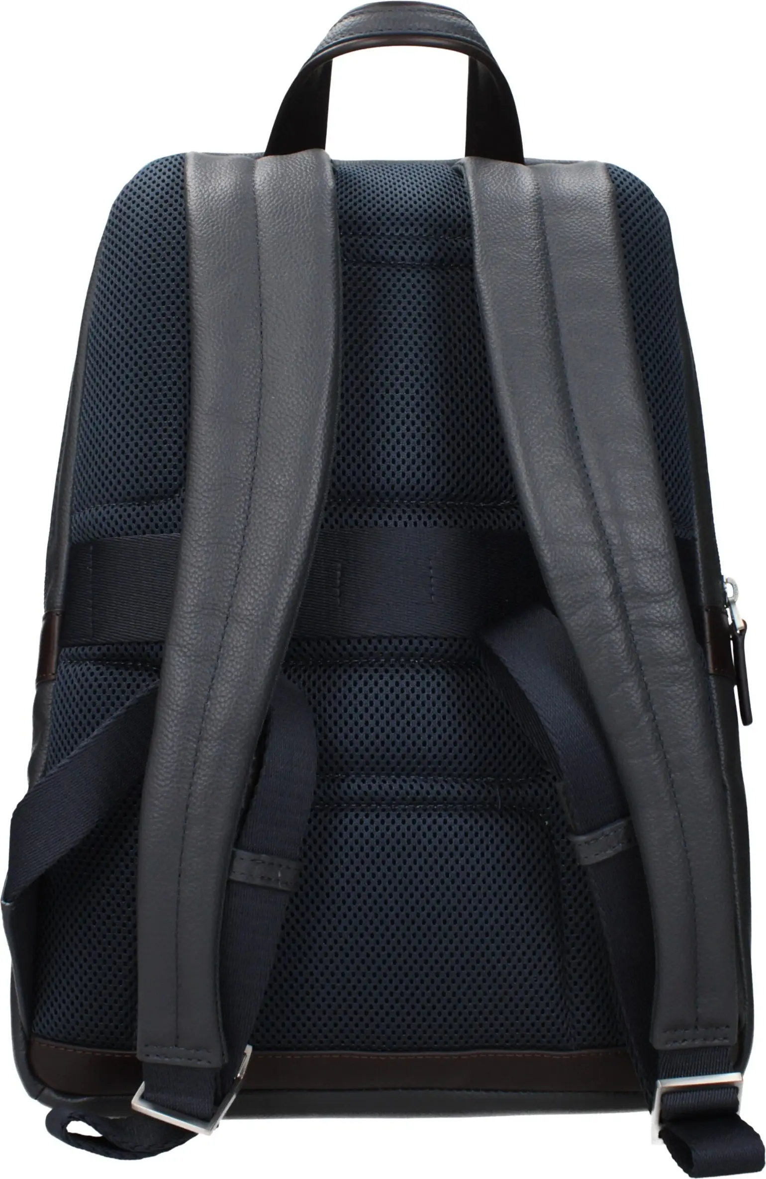 Gray Leather Backpack