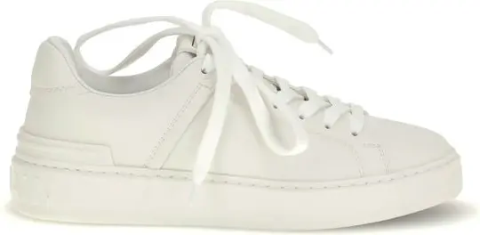 Balmain Oq Qarag'ay Charmasi sport poyabzali