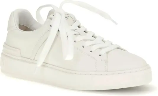 Balmain Oq Qarag'ay Charmasi sport poyabzali