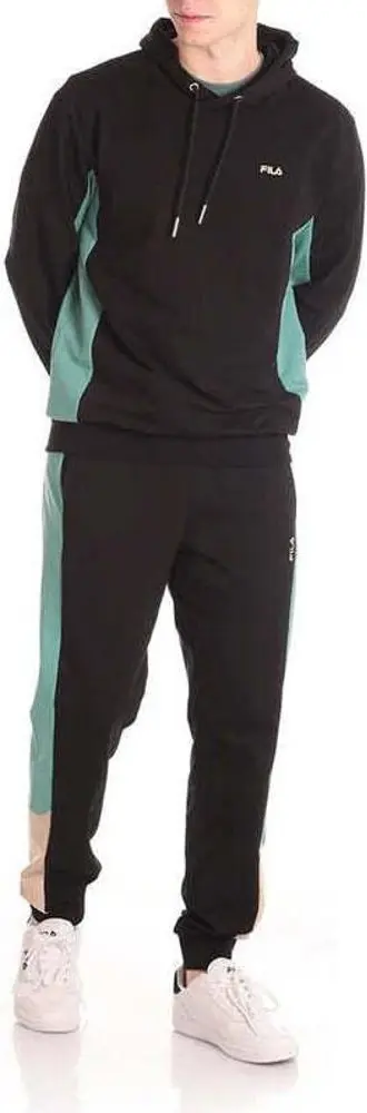 Черная хлопковая толстовка Fila