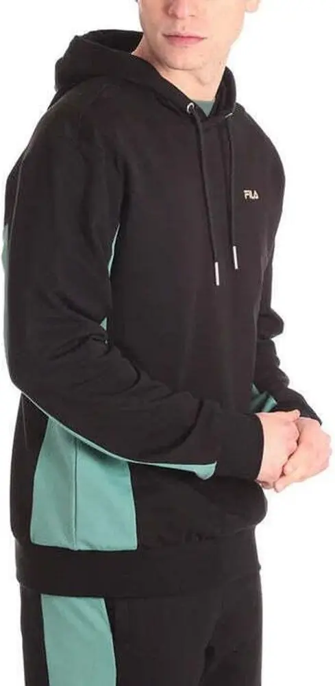 Черная хлопковая толстовка Fila