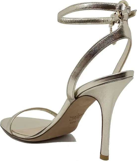 Valentino Garavani Oltin Charmli Stiletto Posentchali Sandallar