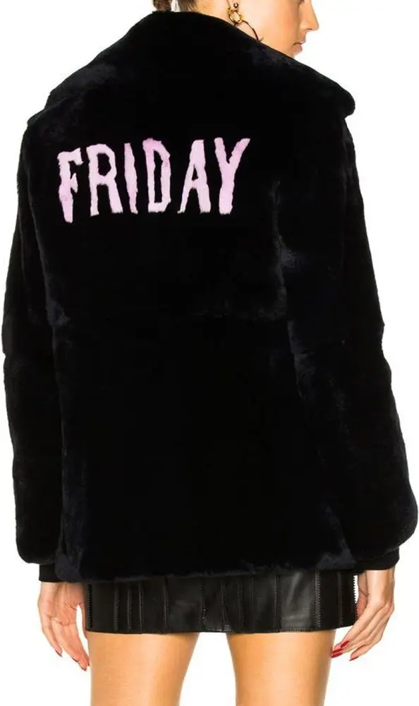 Alberta Ferretti Moviy Rabbit Fur Coat