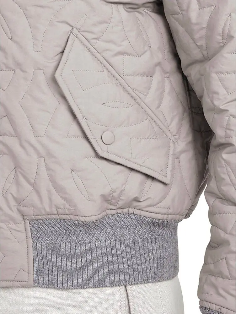 Salvatore Ferragamo kulrang poliester bomber