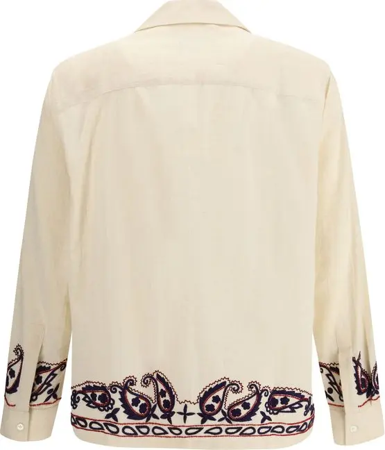 Рубашка Cream Silk Pattern Baziszt