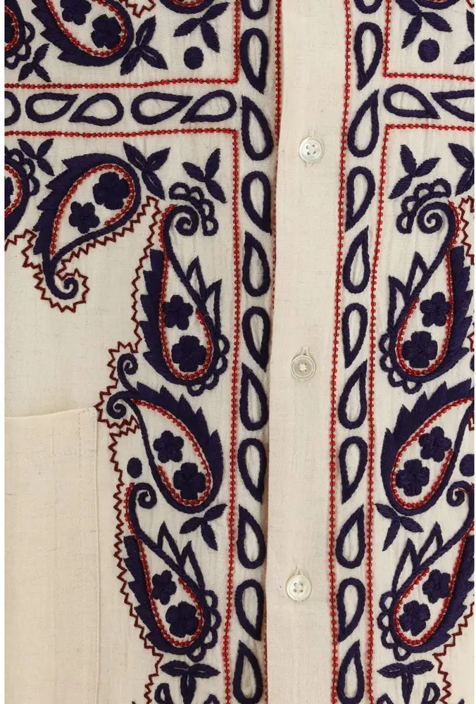 Рубашка Cream Silk Pattern Baziszt