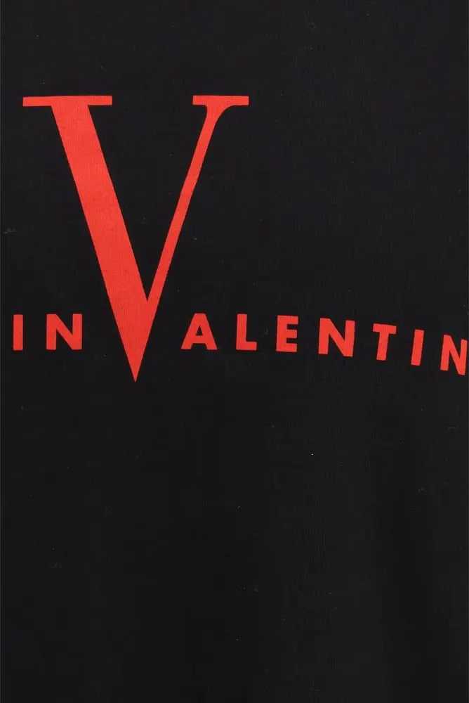 T-Shirt Valentino Black Cotton T-Shirt