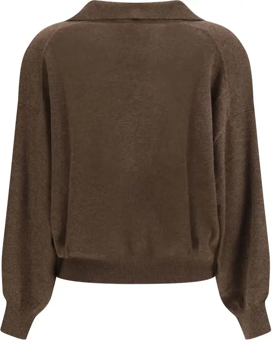 Lisa Yang dan jigarrangli kashmir sweatshirt