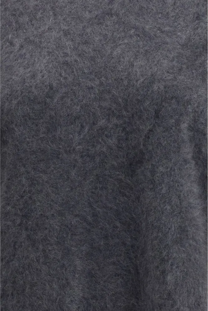 Sweater Lisa Yang Grey Cashmere Short Sleeve