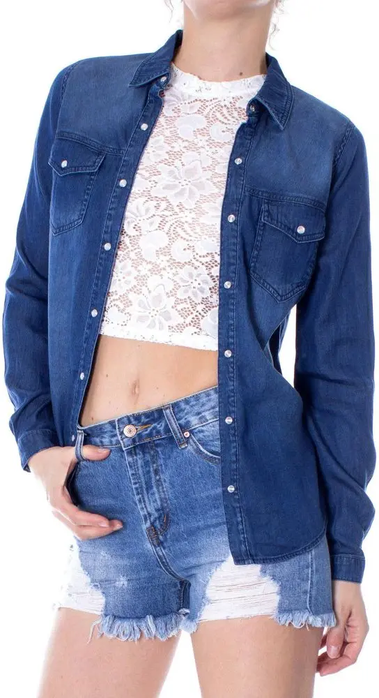 Vila Clothes ko'k jinsi ko'ylagi
