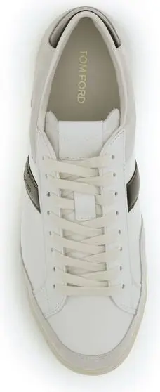 Кроссовки белые из кожи теленка Bos Taurus, модель Low Top