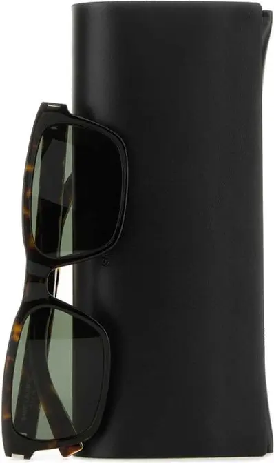 Коричневые солнцезащитные очки Saint Laurent из ацетата