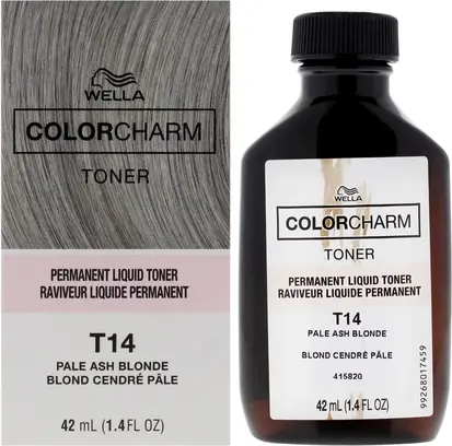 Wella T14 Pale Ash Blonde Doimiy suyuq toneri