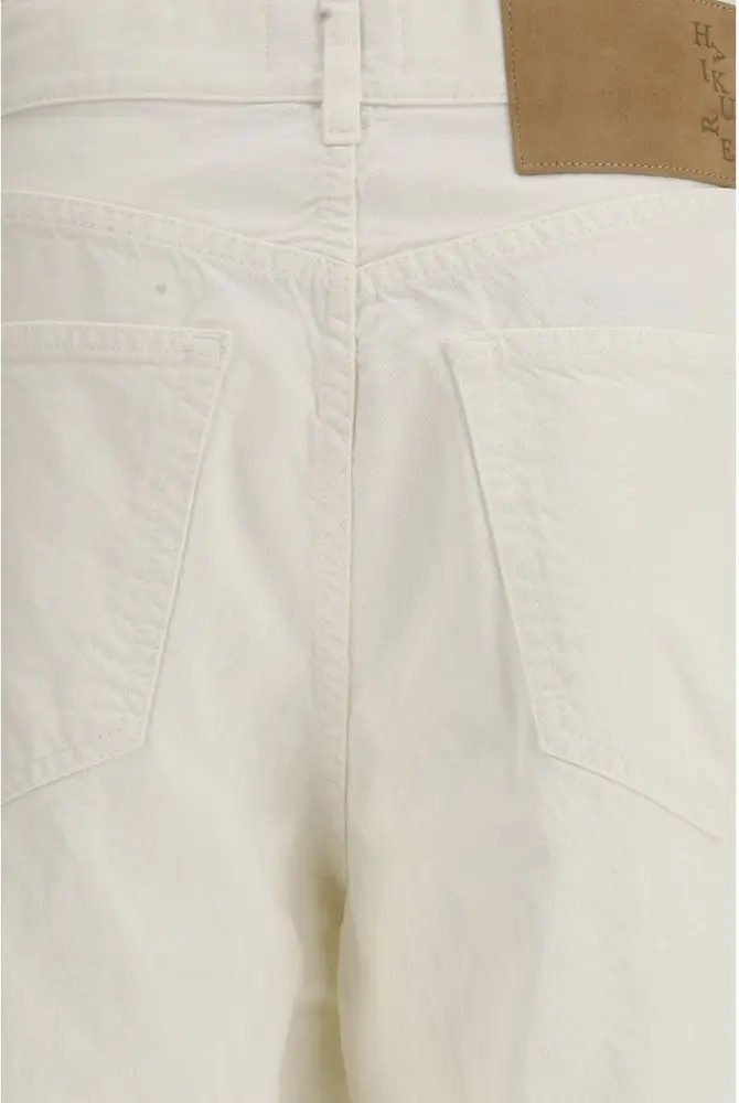 Haikure Oq Paxta Bermuda Shim