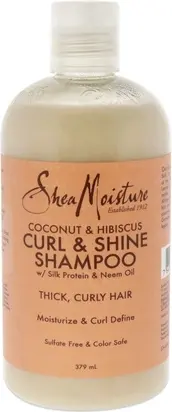 Шампунь Shea Moisture Кокос Гибискус для кудрявых и блестящих волос