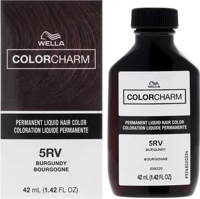 Стойкая жидкая краска для волос Wella 5RV Burgundy