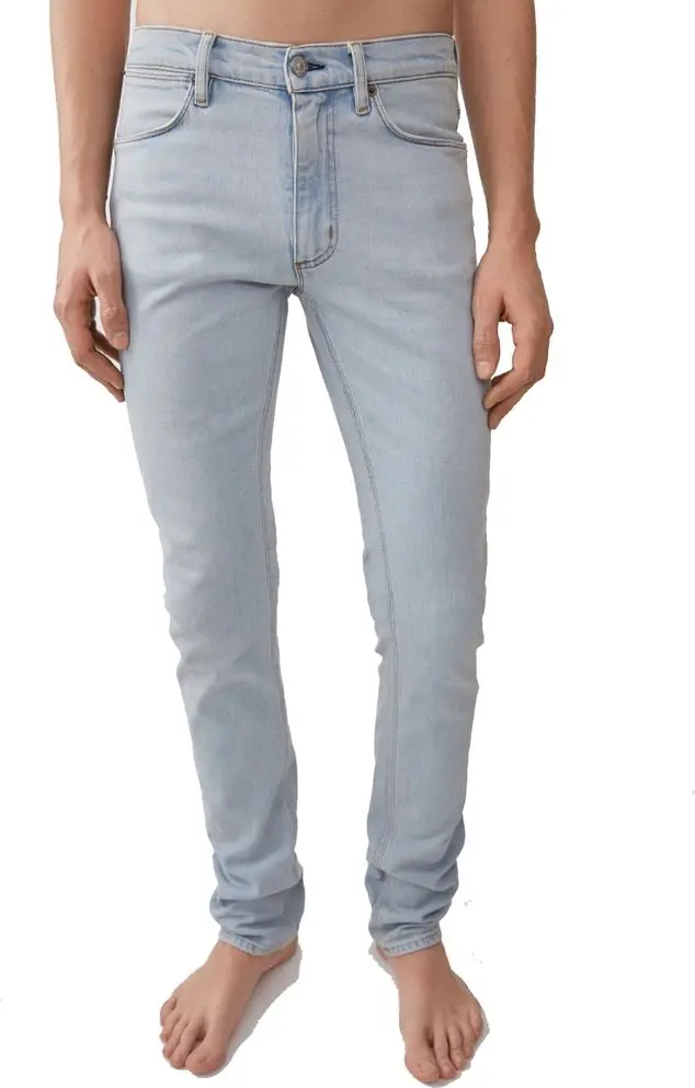 Blue Cotton Skinny Jeans