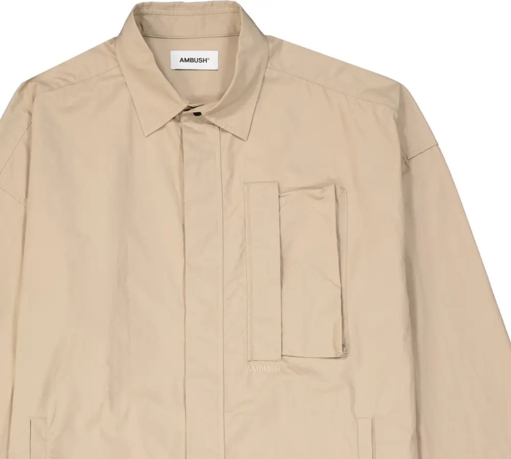 Beige Cotton Coat by Ambush