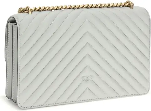Pinko "Gray Calf Leather Bos Taurus" yeng sumkasi