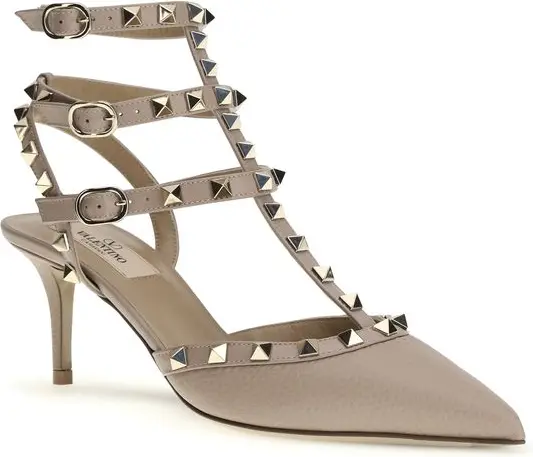 Туфли Valentino Garavani Серые из кожи теленка Bos Taurus