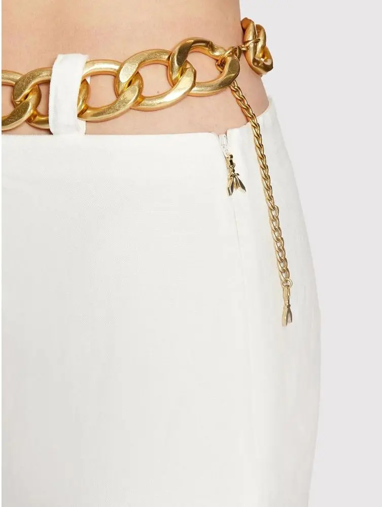 White Viscose Long Skirt Patrizia Pepe